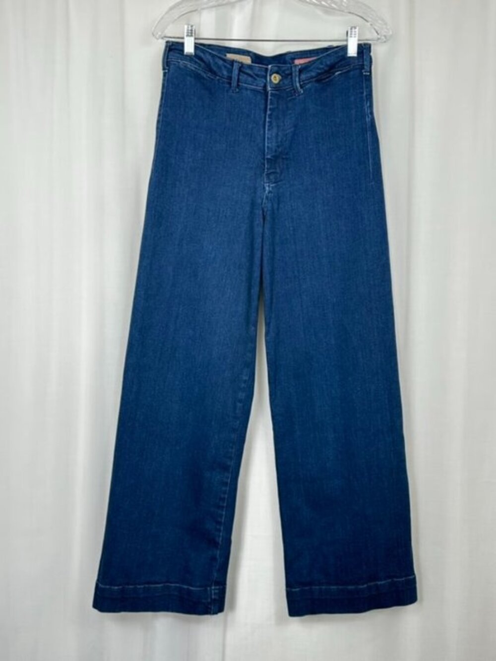 Anthropologie Pilcro The Skipper‎ High-Rise Wide-Leg Full-Length Jeans Blue 28